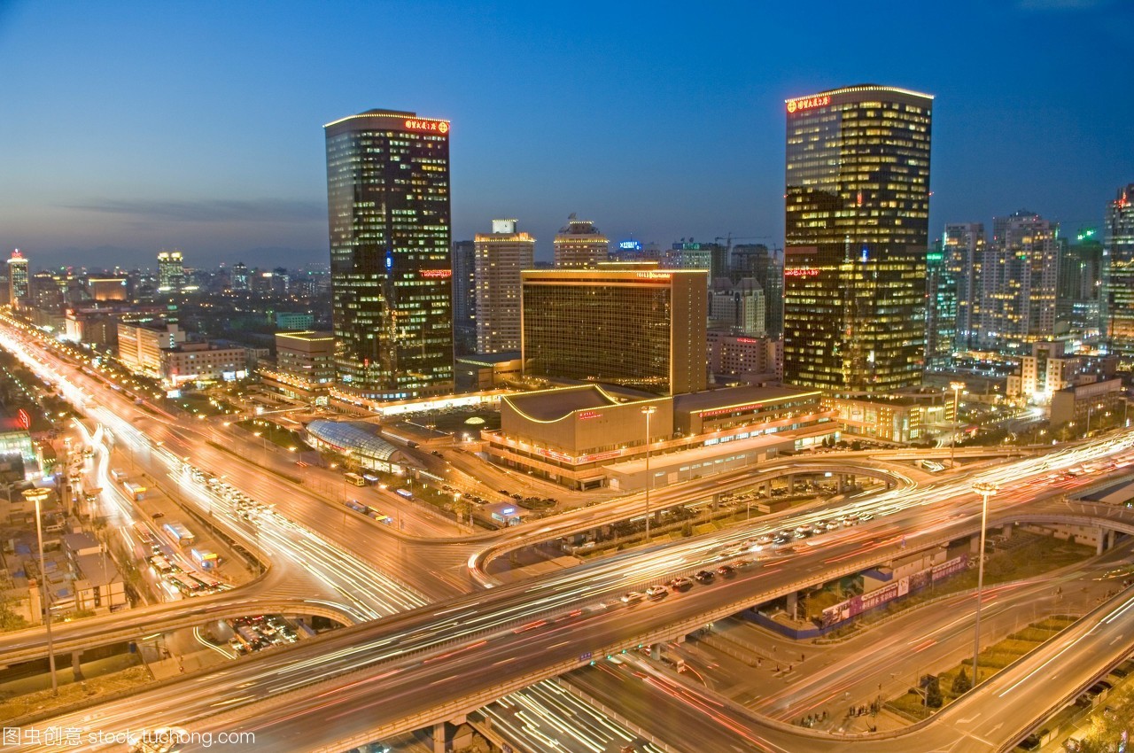 中国世界贸易中心北京夜景