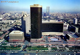 中国国际贸易中心 鸟瞰北京图 首都风光图库 壮观 独立 摩天楼